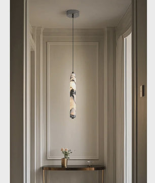 Luxe Cilinder Hanglamp Natuursteen - Sfeervolle LED Verlichting voor Woonkamer & Slaapkamer