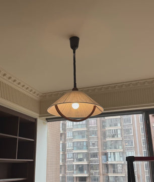 Wabi Sabi Houten Hanglamp - Retro Stijl Verlichting voor Woonkamer, Eetkamer & Slaapkamer