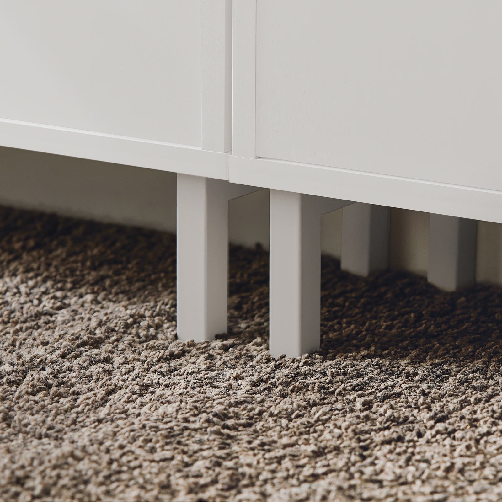 Smalle Schoenenkast met 3 Klepkasten en 6 Legplanken - Wit