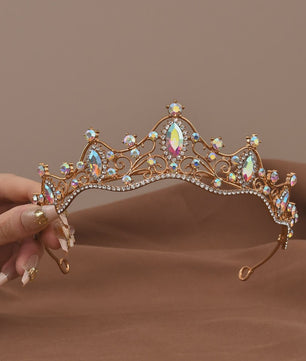 Vintage Barok Kristallen Tiara Kroon met Strass - Bruids & Feest Haaraccessoire