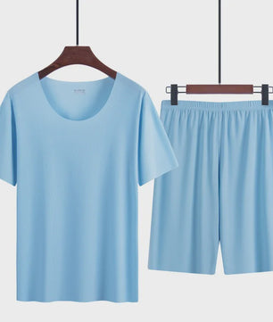 Heren Pyjama Set: IJssilke Korte Mouw & Short - Zomer Comfort