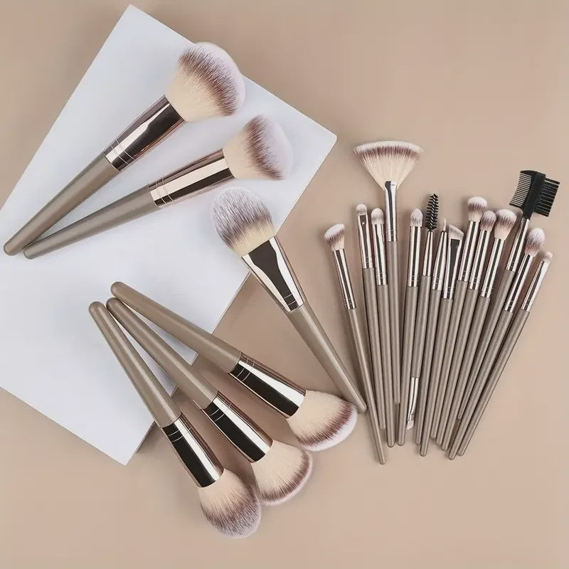 Professionele Make-up Kwasten Set (20 Stuks) - Foundation, Oogschaduw & Meer