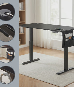 Elektrisch in hoogte verstelbaar bureau 140x60 cm - Songmics