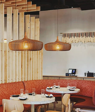 Wabi-Sabi Houten Hanglamp LED - Vintage Minimalistisch Design
