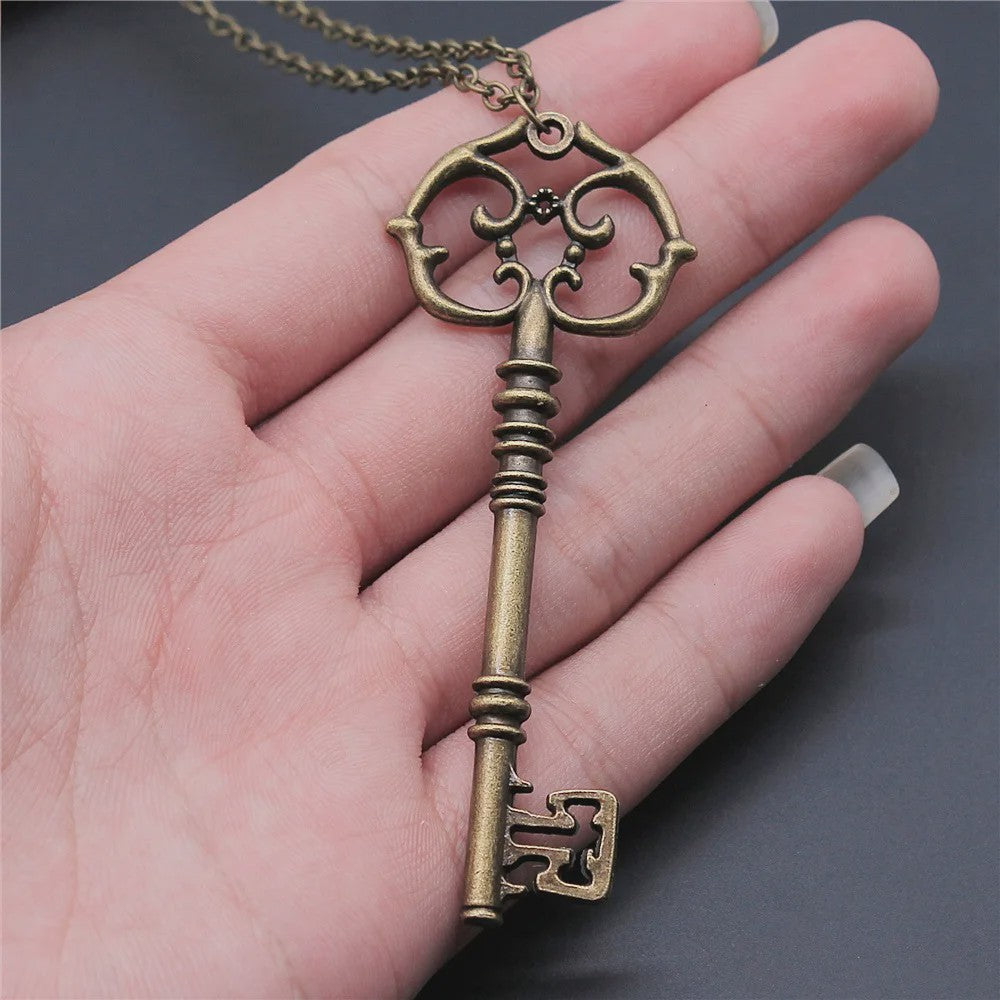 Vintage Sleutelhanger Ketting - Grote Opvallende Hanger voor Dames en Heren
