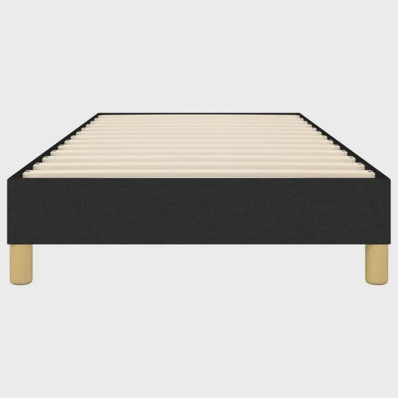 Zwart Stoffen Bedframe met Lattenbodem 90x200 cm - Stevig Ondersteuningssysteem voor Eenpersoonsbed