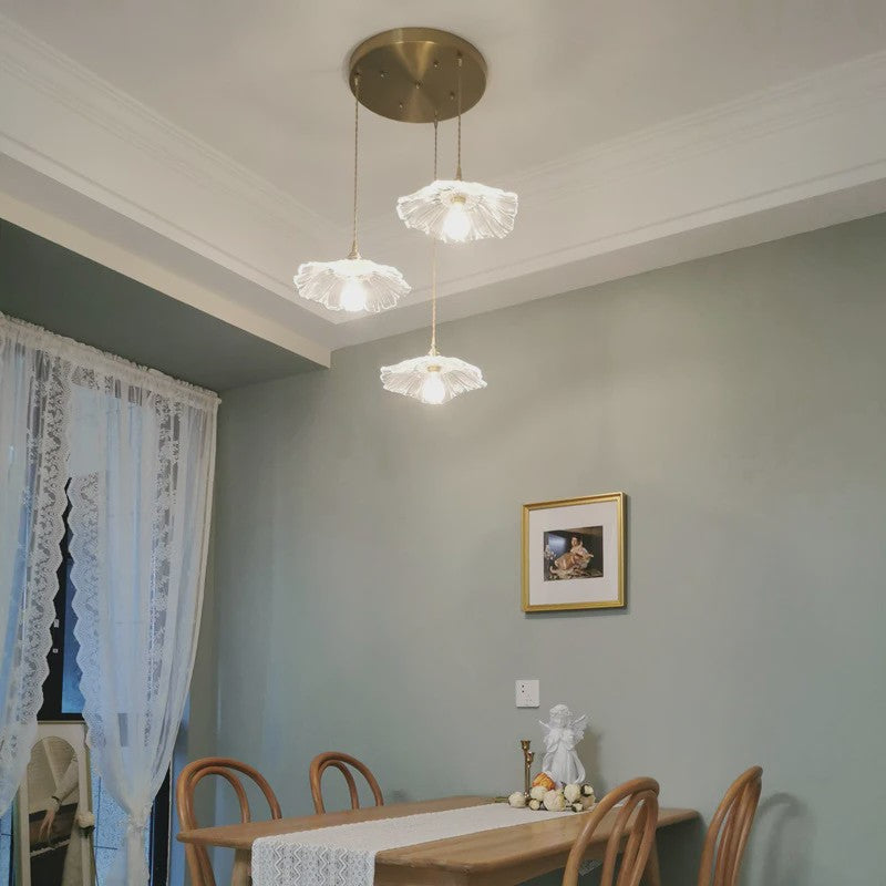 Vintage Bloemen Glazen Hanglamp - Sfeervolle Decoratie voor Woonkamer & Slaapkamer