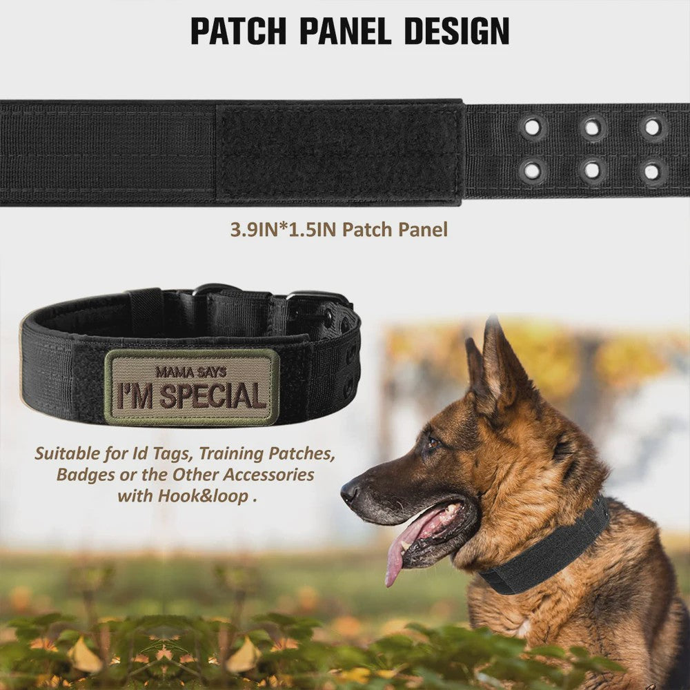 Tactische Hondenhalsband - Duurzaam Nylon Militaire Stijl voor Middelgrote tot Grote Honden
