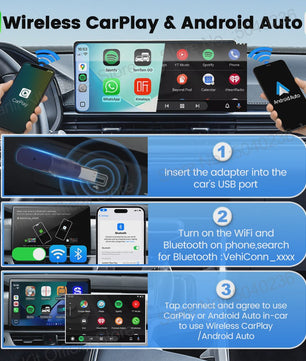 CarlinKit 5.0 Mini Ultra Draadloze Adapter voor Android Auto & CarPlay