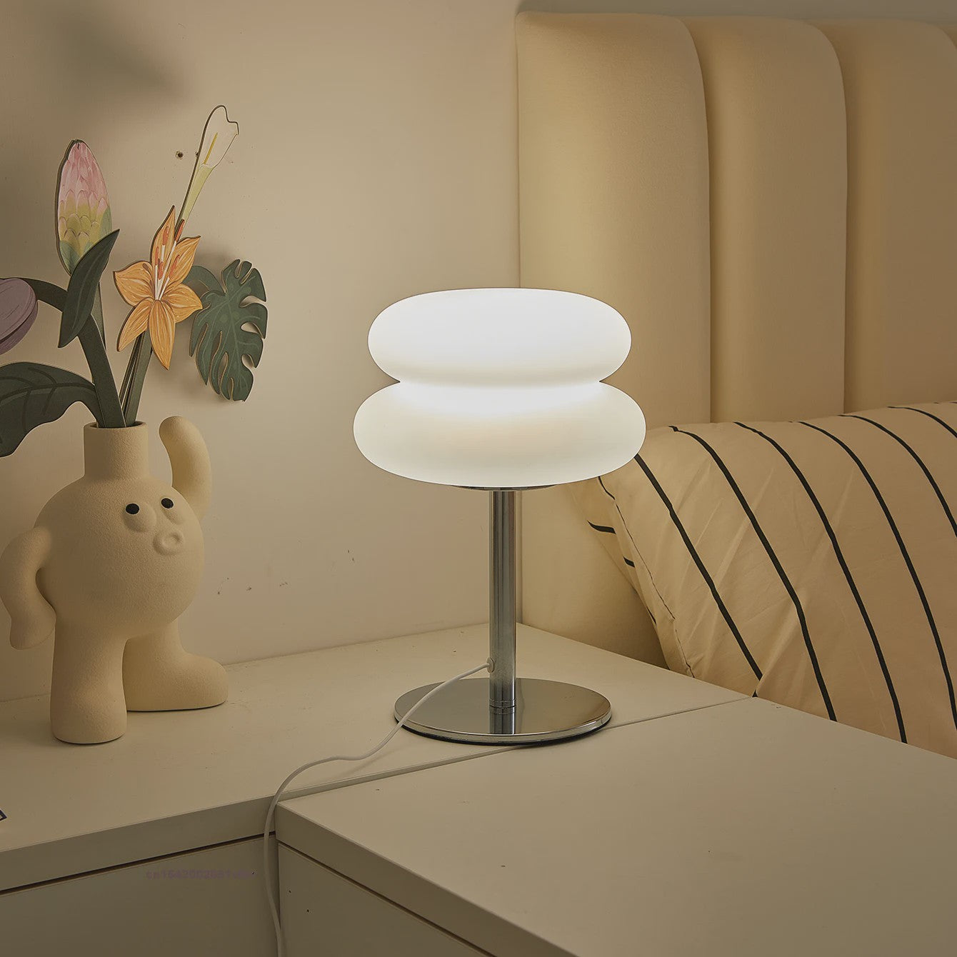 Nordic Mushroom Tafellamp - Bauhaus Design met 9-Niveaus Dimbaar Sfeerlicht