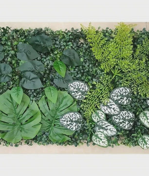 Kunsthagen Groenwand Paneel - Faux Jungle Decoratie voor Tuin, Balkon & Feesten (40x60cm)