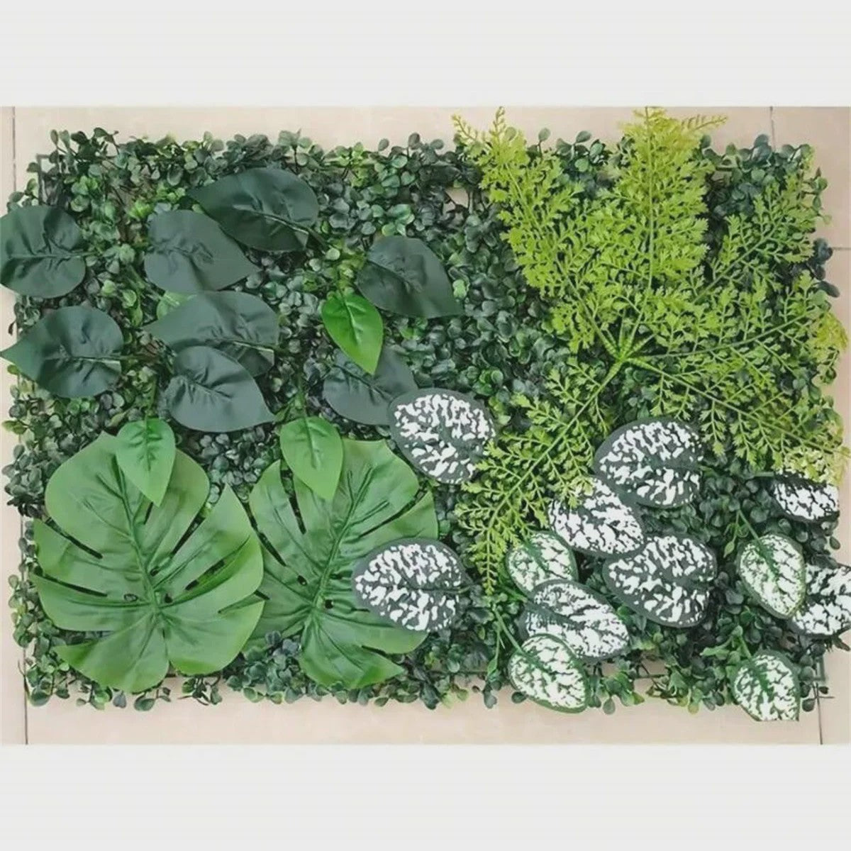 Kunsthagen Groenwand Paneel - Faux Jungle Decoratie voor Tuin, Balkon & Feesten (40x60cm)