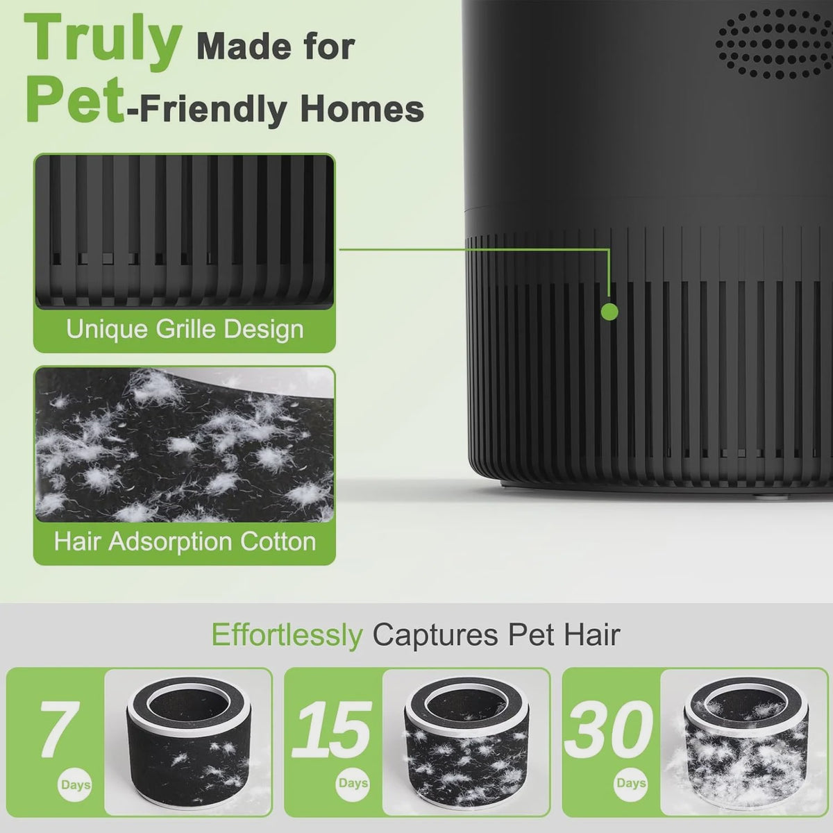 Chuboor Slimme Luchtreiniger met HEPA-filter, App & Alexa Bediening, PM2.5 Monitor