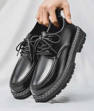Stijlvolle Zwarte Heren Veterschoenen - Elegante & Comfortabele Dress Shoes