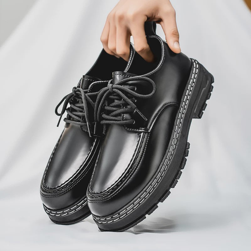 Stijlvolle Zwarte Heren Veterschoenen - Elegante & Comfortabele Dress Shoes