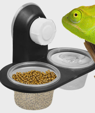 Voer- en Waterbakje met Zuignap voor Reptielen Terrarium