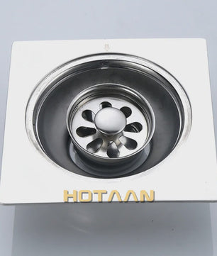 RVS Douchegoot 100x100mm - Geurafsluiting - Vloerput met RVS Deksel