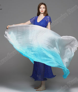 Zijden Sjaal voor Buikdans - Gegradueerde Kleuren & Maten (200-270cm)