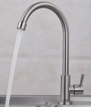 RVS Keukenkraan - Zwenkbaar, Enkel Koud Water