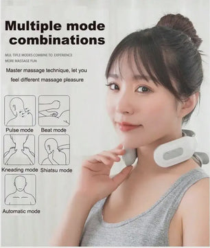 Draagbare Slimme Nek- en Schoudermassager - USB Oplaadbaar, Ideaal Cadeau
