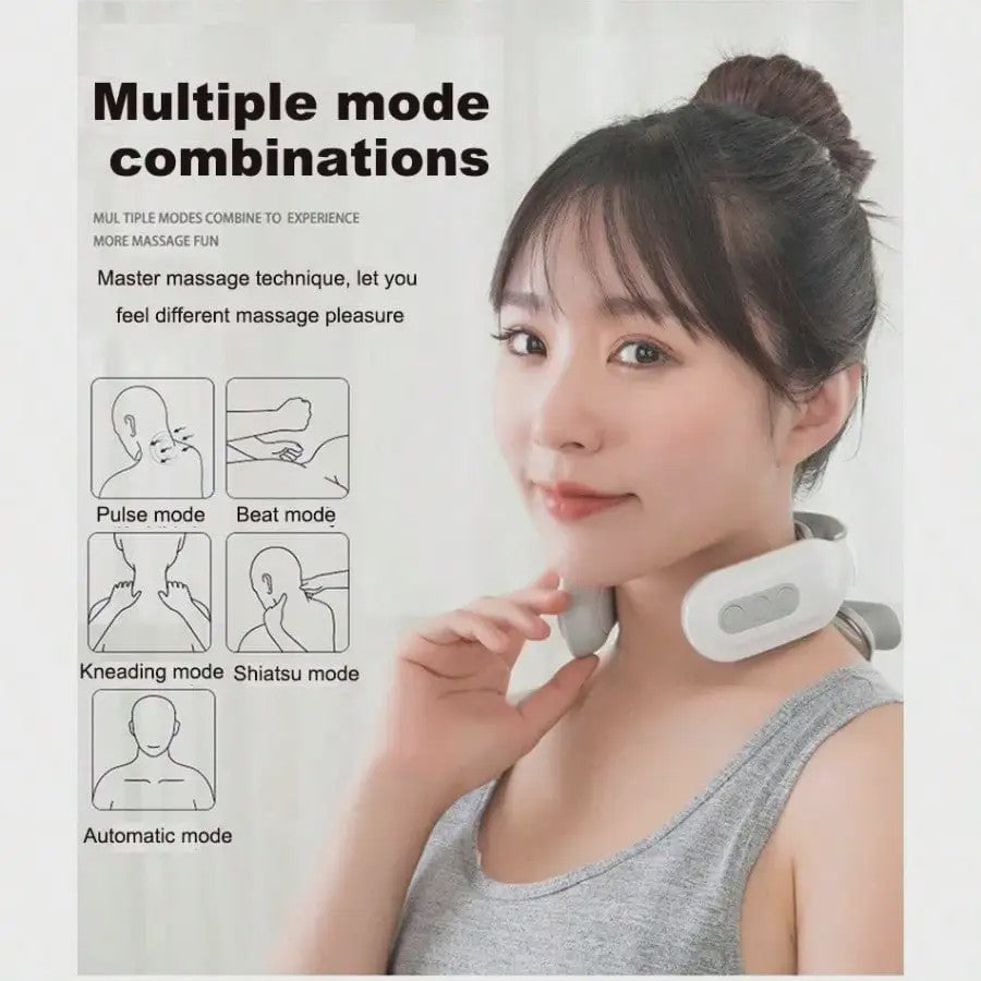 Draagbare Slimme Nek- en Schoudermassager - USB Oplaadbaar, Ideaal Cadeau