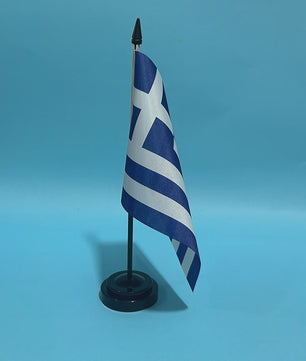Griekse Vlag Bureau - 14x21cm Polyester Tafelvlag