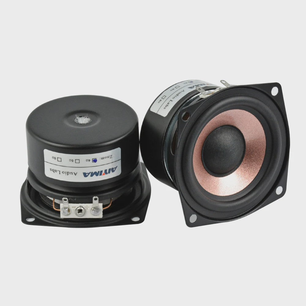 AIYIMA 2x 2.5 Inch Full Range HIFI Speakers - 4/8 Ohm, 8-15W - Desktop & Home Theater