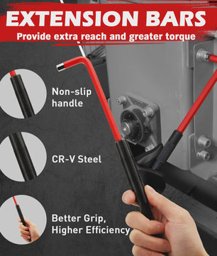 SEDY 30-delige Inbussleutel & Torx Set: Lange Arm, Balhoofd, T-handgreep & Verlengstukken