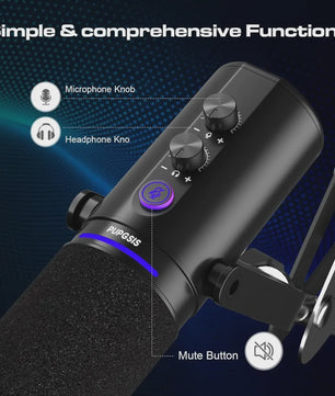 Dynamische Podcast Microfoon met XLR/USB - Studio Kwaliteit voor Opnames, Streaming & Gaming