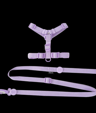 Verstelbaar Hondentuigje met Lijn & Halsband Set - Macaron Kleuren - Reflecterend & Comfortabel