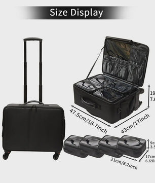 Professionele Make-up Trolley Koffer - Grote Capaciteit & Flexibele Indeling