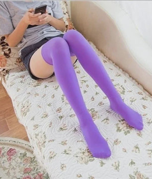 Dames Hoge Sokken Over de Knie - Zwart, Wit & Kleurrijk - Warm & Stijlvol