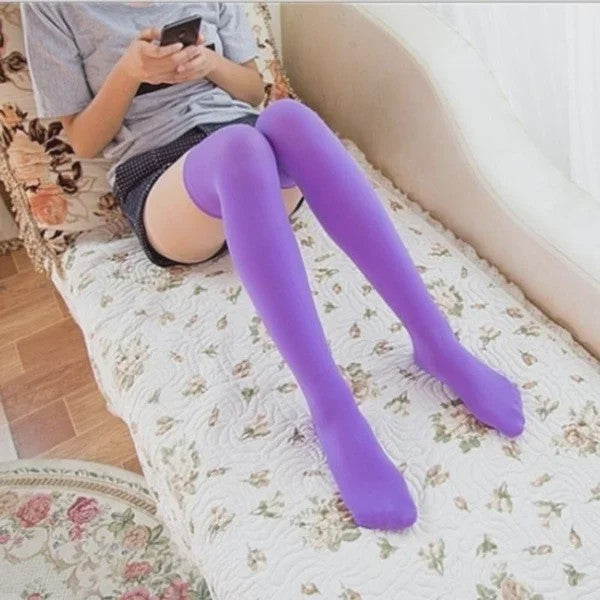 Dames Hoge Sokken Over de Knie - Zwart, Wit & Kleurrijk - Warm & Stijlvol