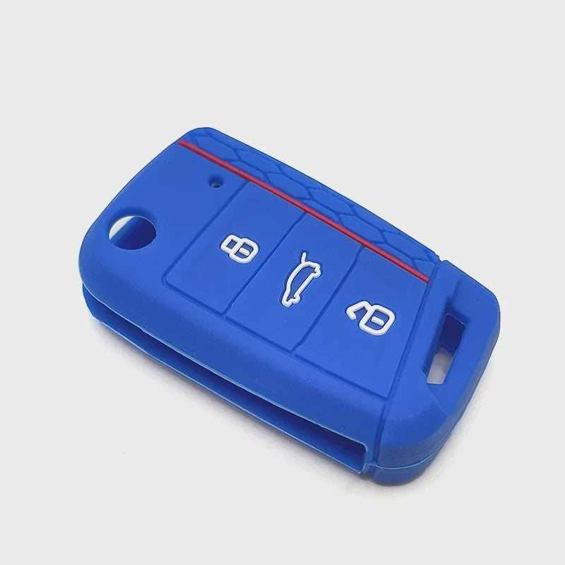 Siliconen Sleuteelhoes voor VW Golf, Polo, T-Roc, Tiguan, Skoda, Seat - Beschermhoes Sleutel