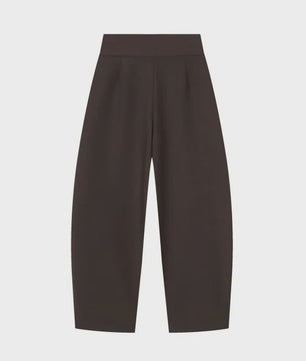 Dames Wide Leg Pantalon met Hoge Taille en Retro Plissé - Casual & Werk