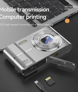 50MP Digitale Camera met 16x Zoom & 4K Video - Ideaal voor Studenten & Outdoor Avonturen