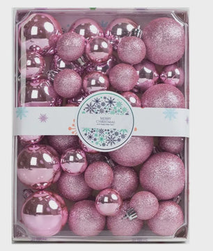 44x Kerstballen Set - Gemengde Maten 3cm/4cm - 7 Kleuren - Plastic Hangdecoratie