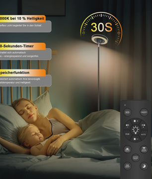 Moderne LED Vloerlamp met Watergolf Effect, RGB & CCT Sfeerverlichting en Leeslamp Functie
