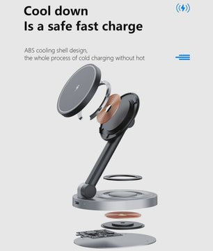 3-in-1 Magnetische Draadloze Oplader Stand & Pad voor iPhone, Apple Watch & AirPods