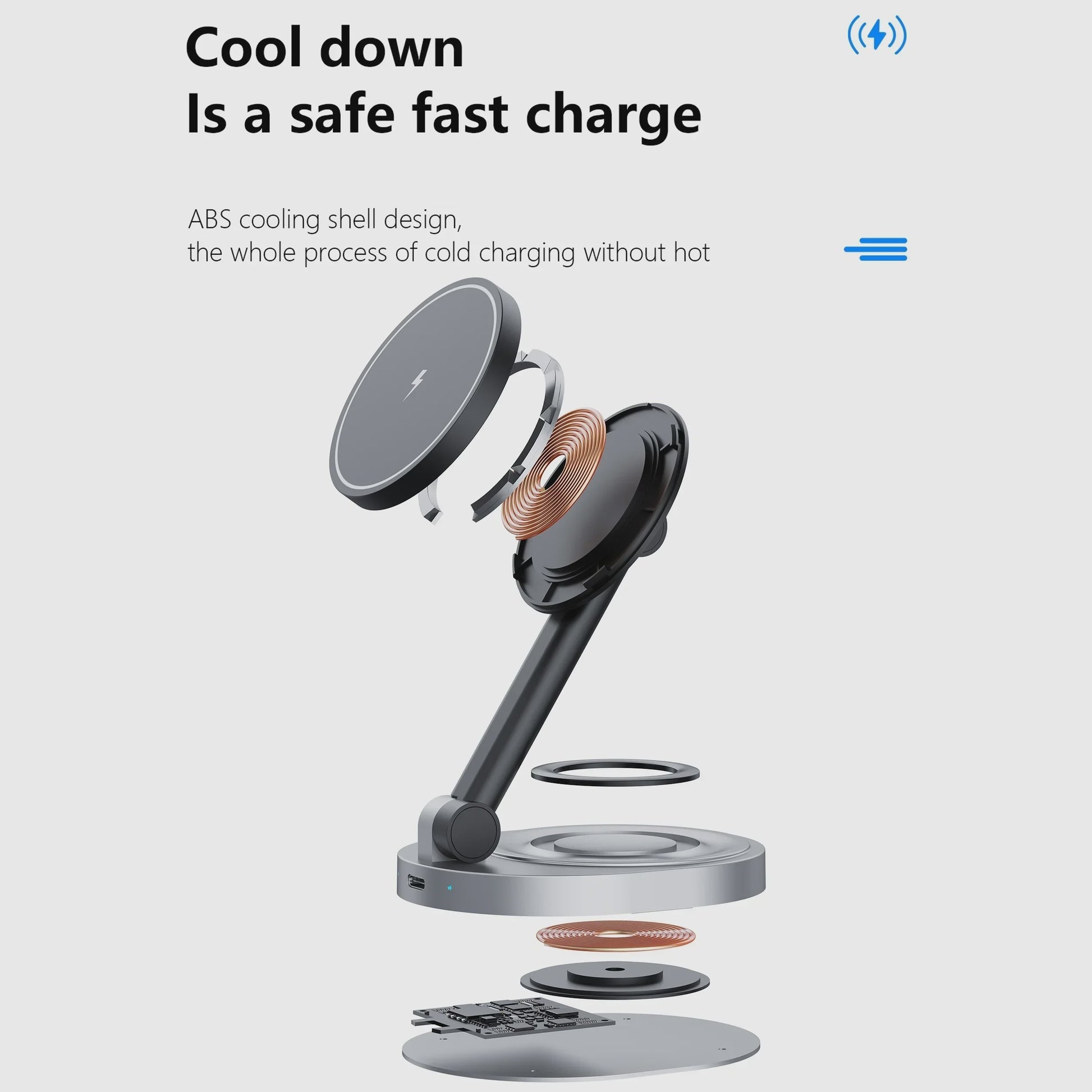 3-in-1 Magnetische Draadloze Oplader Stand & Pad voor iPhone, Apple Watch & AirPods