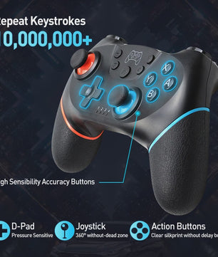 Draadloze Bluetooth Game Controller voor Nintendo Switch, OLED, Lite & PC - Gamepad Joystick