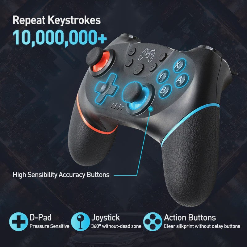 Draadloze Bluetooth Game Controller voor Nintendo Switch, OLED, Lite & PC - Gamepad Joystick