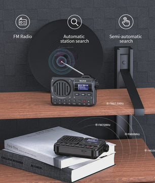 MLOVE BV800 Draagbare Bluetooth Speaker met FM Radio, LCD Scherm, AUX, USB & TF Kaart