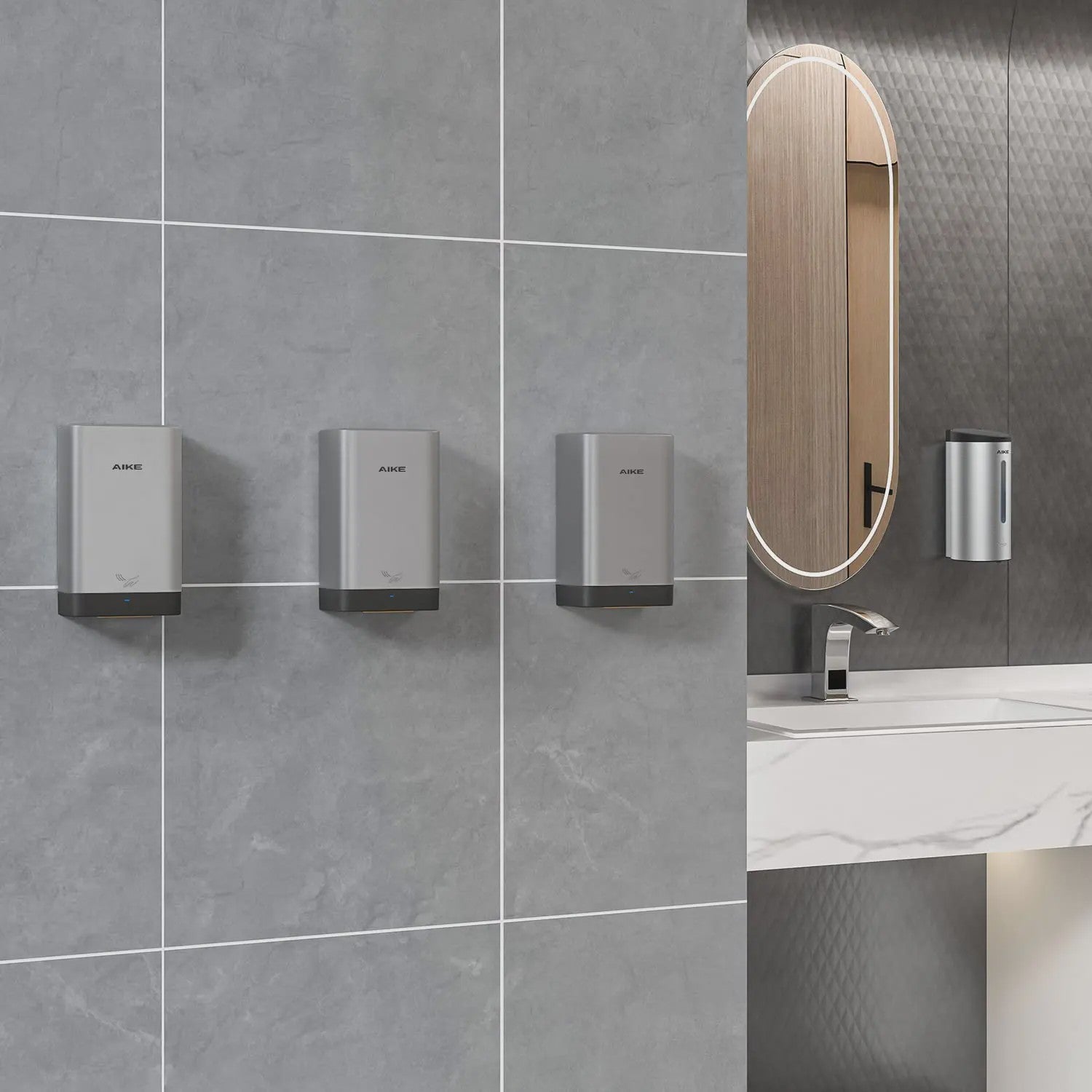 AIKE Automatische Handdroger - Snel & Efficiënt 900W Wandmodel