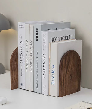 Stijlvolle Houten Boekensteunen - Bureau Organizer & Boekhouder voor Thuis en Kantoor