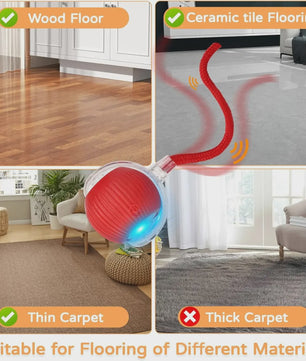 Interactieve Kattenbal Speelgoed - Automatisch Rollend, Oplaadbaar & Slim
