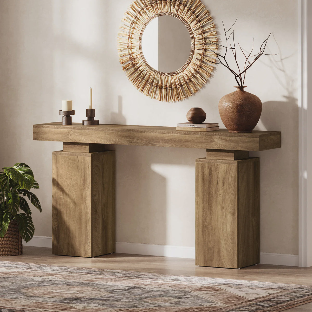 Lange Console Tafel 160 cm Hout - Entree Tafel Achter Bank - SediaXL