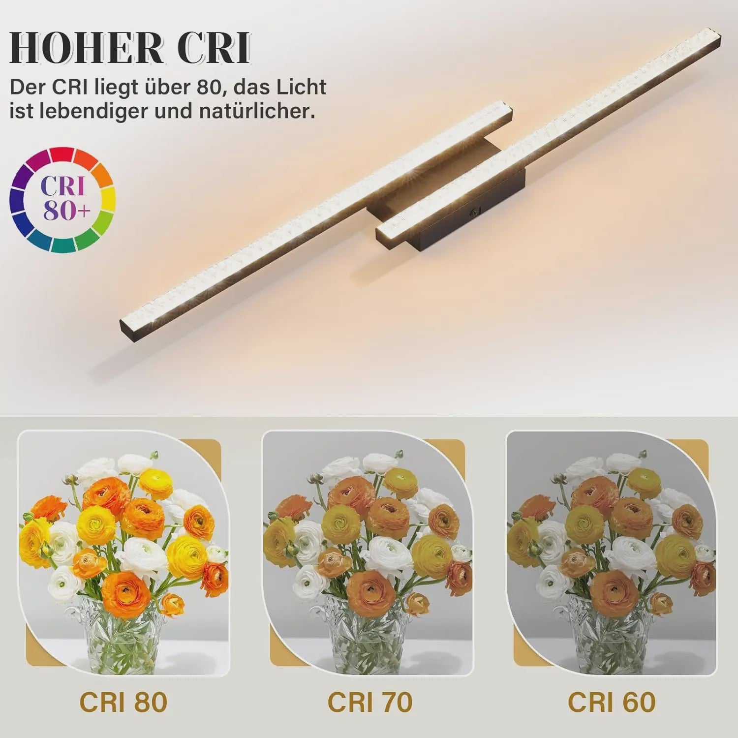 Moderne LED Plafondlamp Zwart Kristal 61.5cm - Warm Wit 3000K
