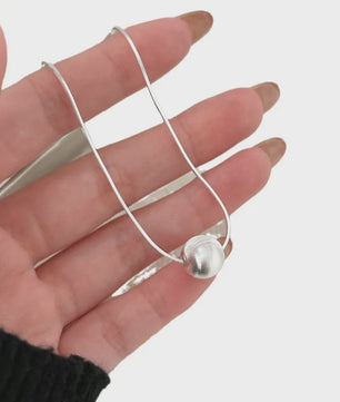 Eenvoudige 925 Sterling Zilveren Ketting met Kralen Hanger - Stijlvol Dames Sieraad