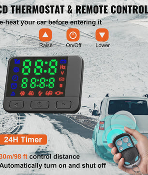 12V 2KW Diesel Air Heater met LCD & Afstandsbediening - Parkeerverwarming voor Auto, Bus, Camper, Vrachtwagen